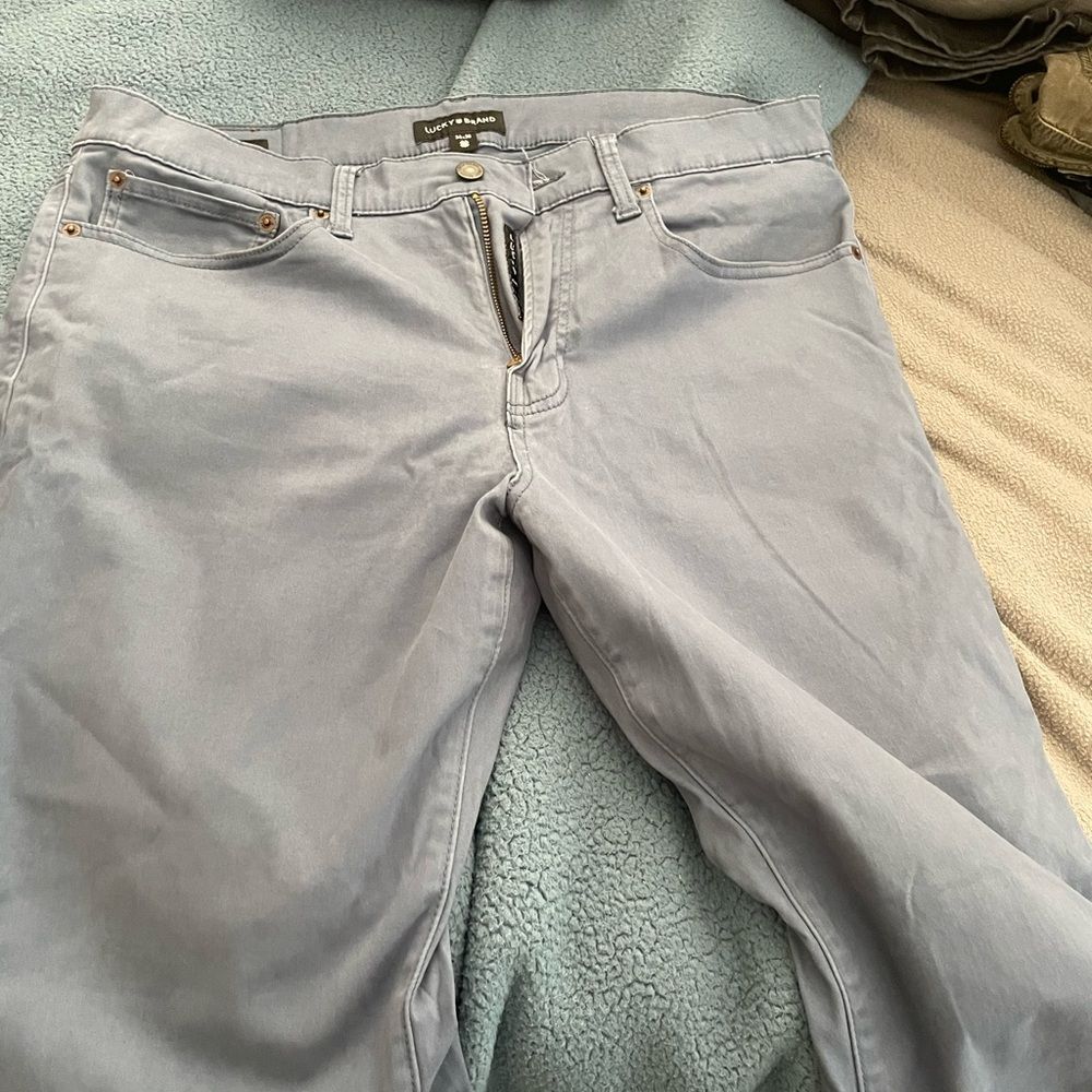 Lucky Brand Men's Light Gray Straight Leg Pants